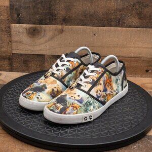 THE BRADFORD EXCHANGE WOMENS ATHLETIC SHOE WORLD WILDLIFE ANIMAL PRINT SZ 10